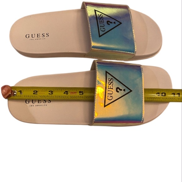 Guess Iridescent Slide Sandals Size 10 - Picture 6 of 8